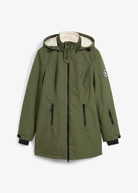 Lang, vanntett funksjonsjakke med pil&eacute;fleece, bonprix