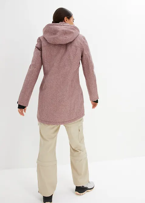 Lang, vanntett funksjonsjakke med pil&eacute;fleece, bonprix