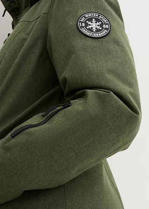 Lang, vanntett funksjonsjakke med pil&eacute;fleece, bonprix