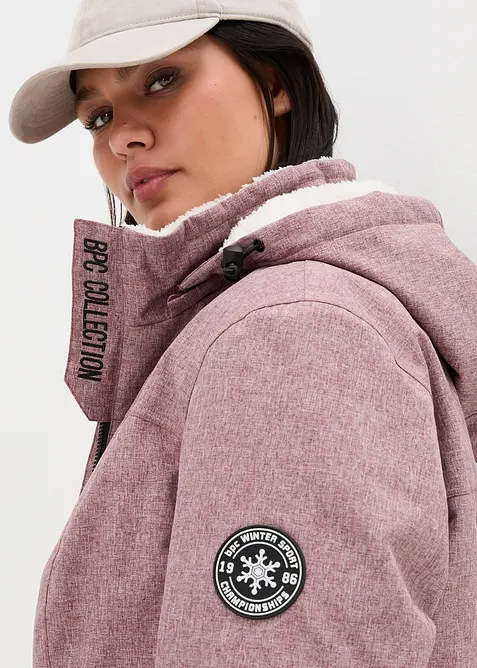 Lang, vanntett funksjonsjakke med pil&eacute;fleece, bonprix