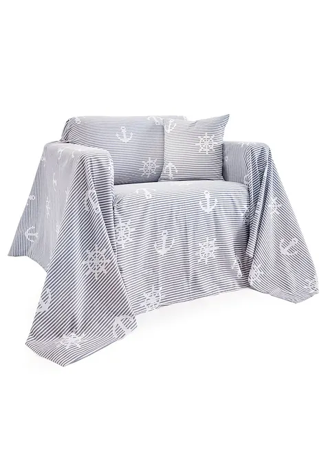 Sengeteppe med maritimt design, bonprix