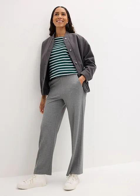 Langermet topp av 100 % &oslash;kologisk bomull (2-pack), bonprix