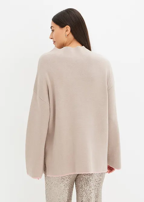 Vendbar genser i finstrikk, bonprix