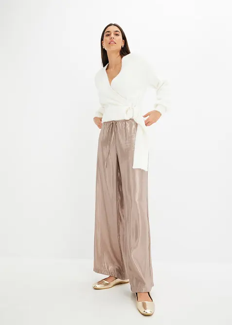 Genser i omslagsmodell med tilbeh&oslash;r, bonprix