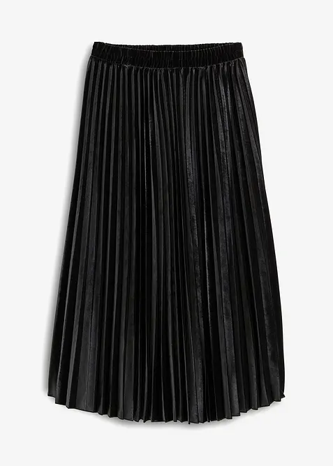 Pliss&eacute;skj&oslash;rt i myk fl&oslash;yel, bonprix