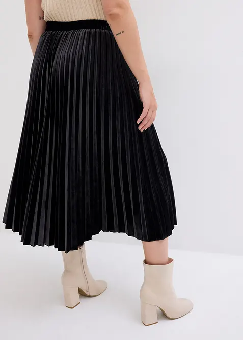 Pliss&eacute;skj&oslash;rt i myk fl&oslash;yel, bonprix