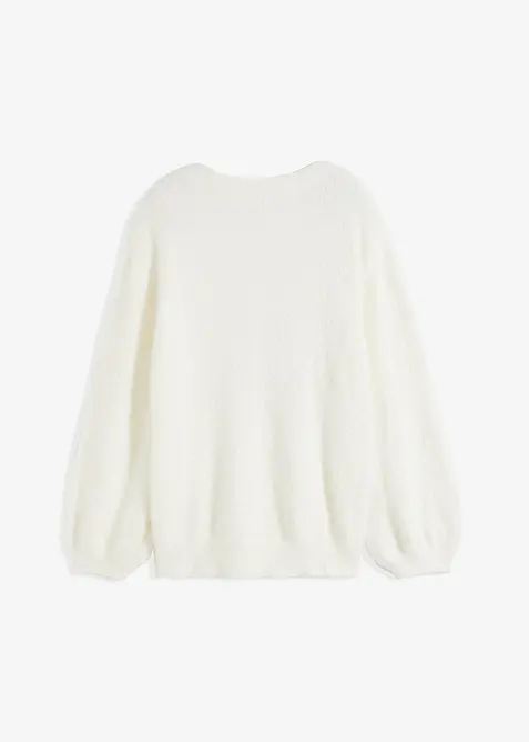 Oversized genser med dyp utringning i ryggen, bonprix