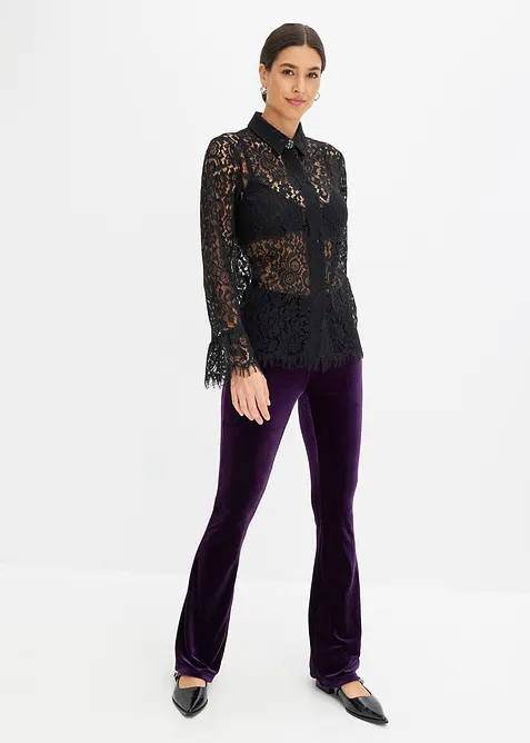 Leggings i myk fl&oslash;yel, bonprix