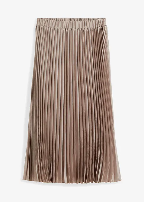 Plissert skj&oslash;rt i tynn sateng, bonprix