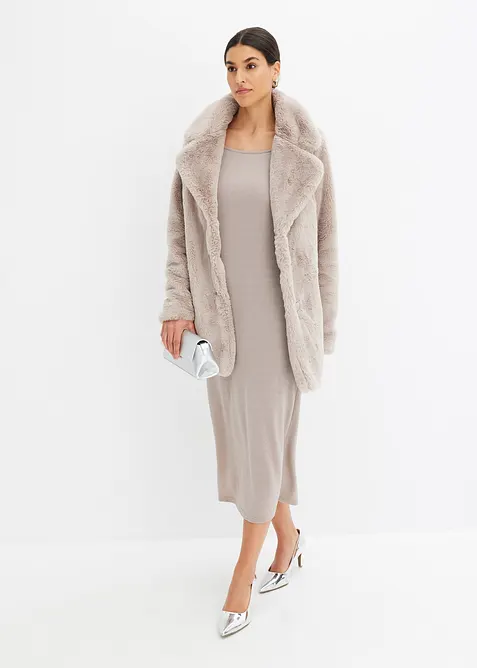 K&aring;pe i fuskepels, bonprix