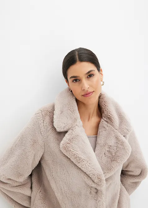 K&aring;pe i fuskepels, bonprix