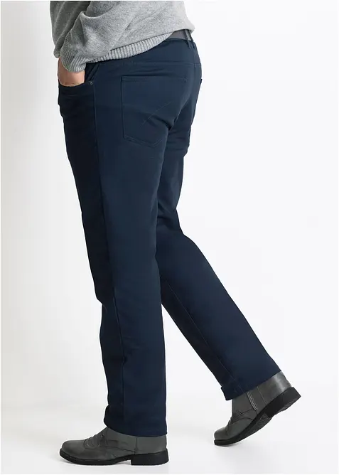Regular fit-bukse i varmende materiale med mykt flanellf&ocirc;r og stretch, Straight, bonprix