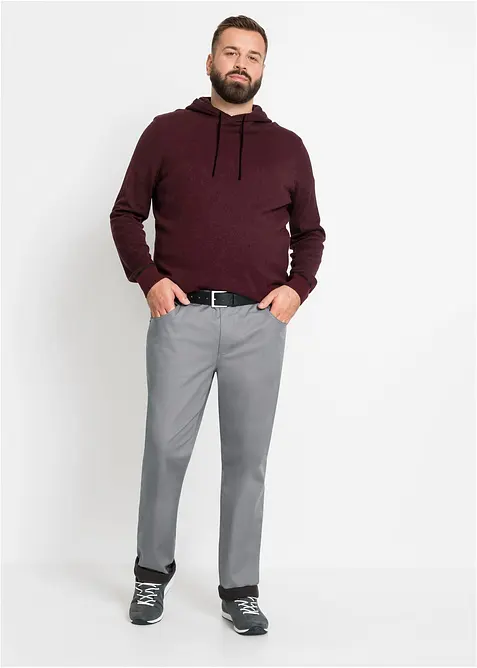 Regular fit-bukse i varmende materiale med mykt flanellf&ocirc;r og stretch, Straight, bonprix