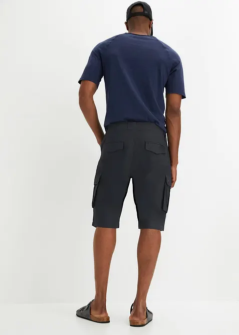Bermudashorts i 100% bomull med cargolommer, Relaxed Fit, bonprix