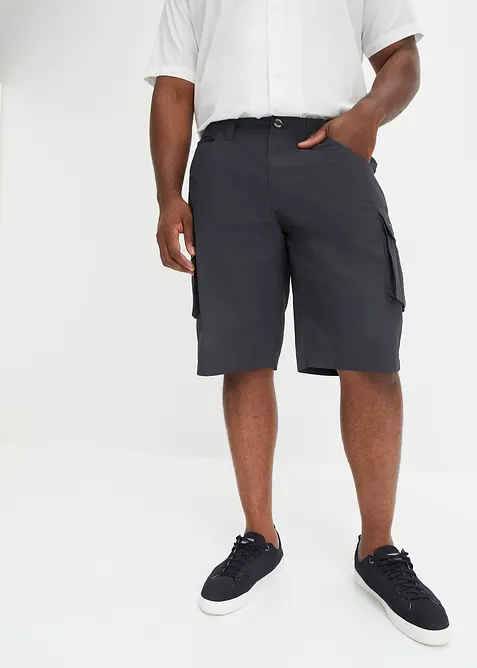 Bermudashorts i 100% bomull med cargolommer, Relaxed Fit, bonprix