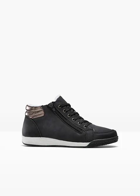 Ankelhøye sneakers med glidelås, bonprix