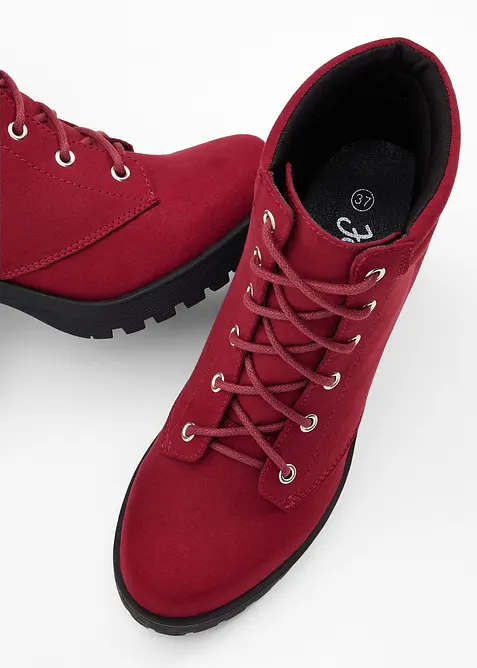 Snøreboots med blokkhæl, bonprix