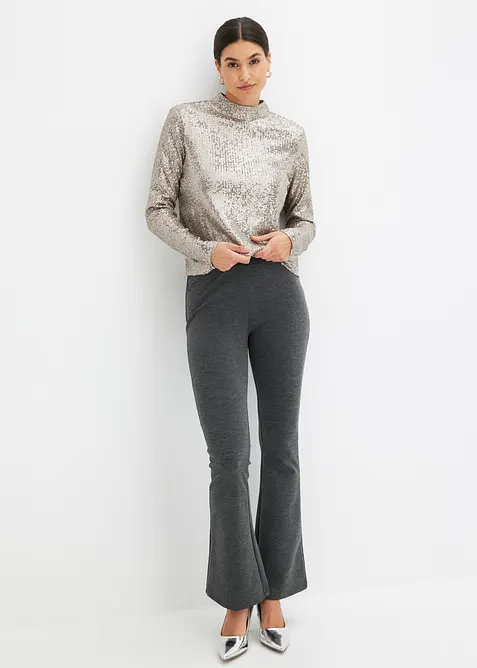 Bluse med paljetter, bonprix