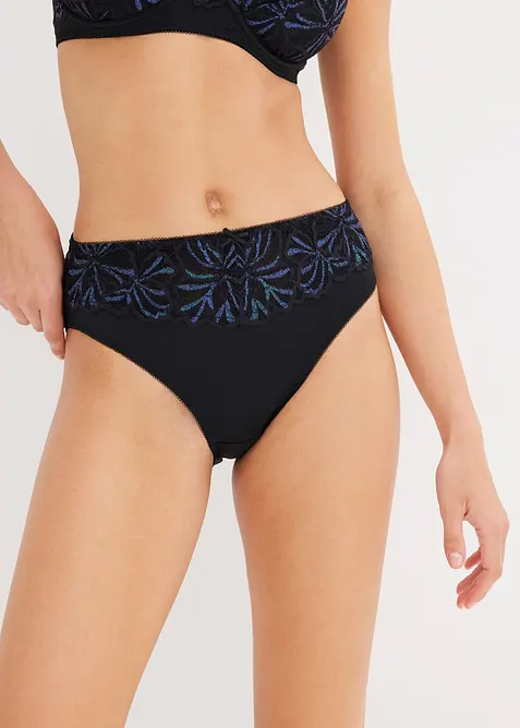 Truse med høy midje og flerfarget glittergarn, bonprix