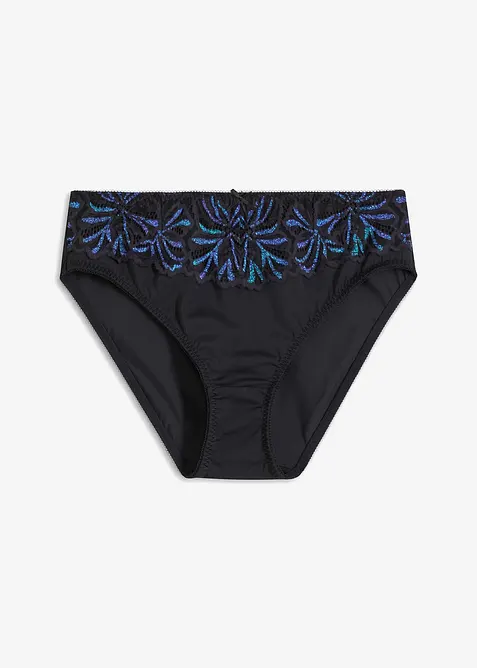 Truse med høy midje og flerfarget glittergarn, bonprix