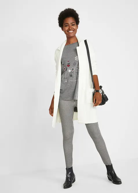 Lang topp i oversized modell med rund hals, bonprix