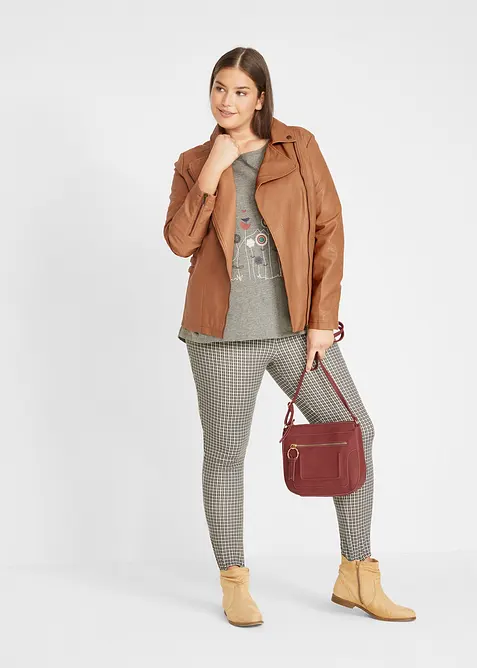 Lang topp i oversized modell med rund hals, bonprix