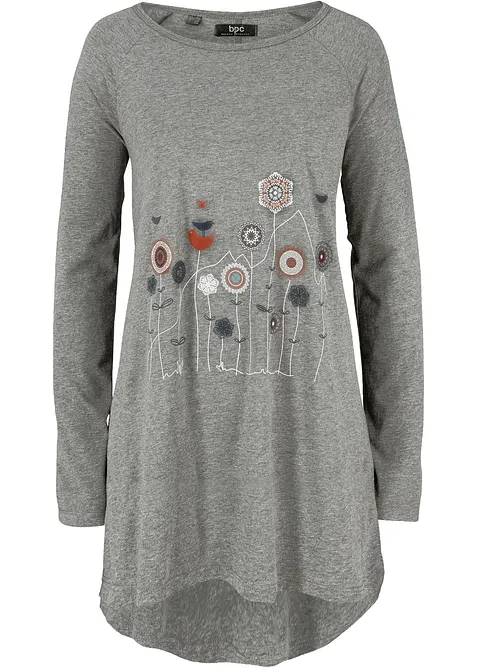 Lang topp i oversized modell med rund hals, bonprix