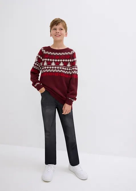 Genser med koftemønster for barn, bonprix