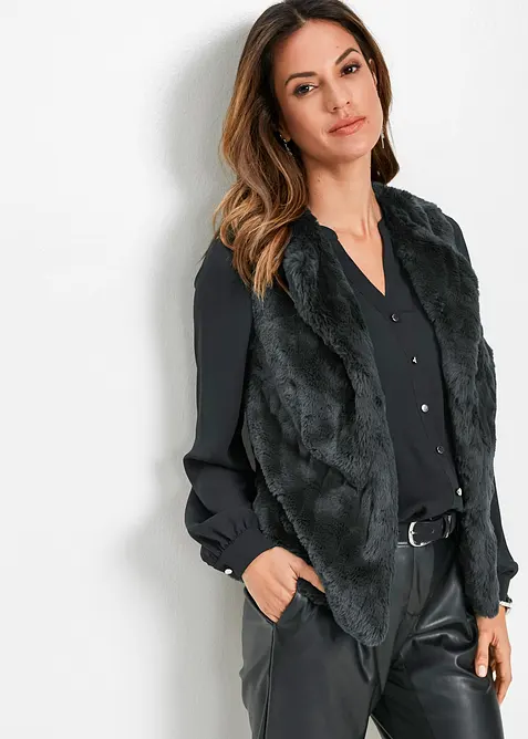 Vest i fuskepels, bonprix