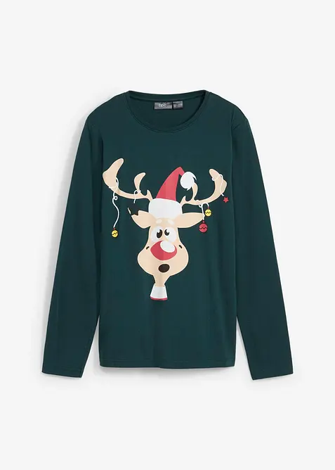 Langermet shirt av økologisk bomull for barn, bonprix