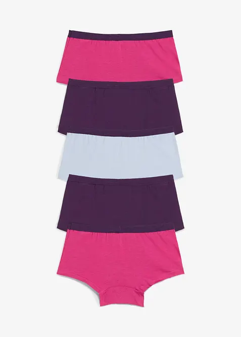 Truse med myk bomull og høy midje (5-pack), bonprix