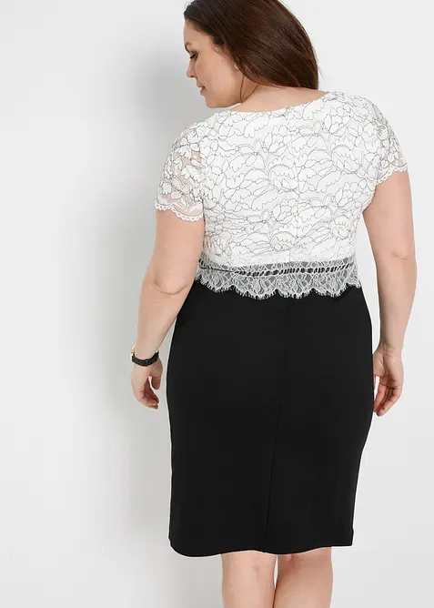 Kjole med blonder, bonprix