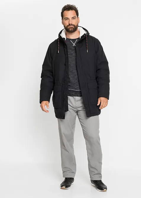 Vinterparkas med pil&eacute;f&ocirc;r i hetten, bonprix