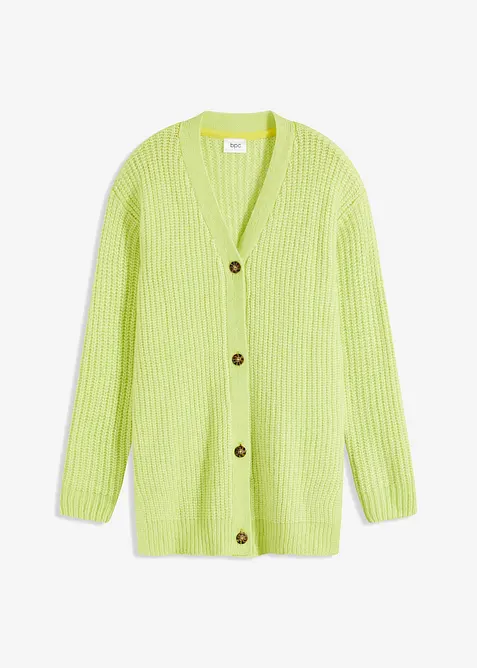 Grovstrikket cardigan i myk garnmiks med ull, bonprix