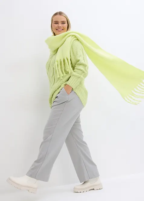 Genser med flettem&oslash;nster, bonprix