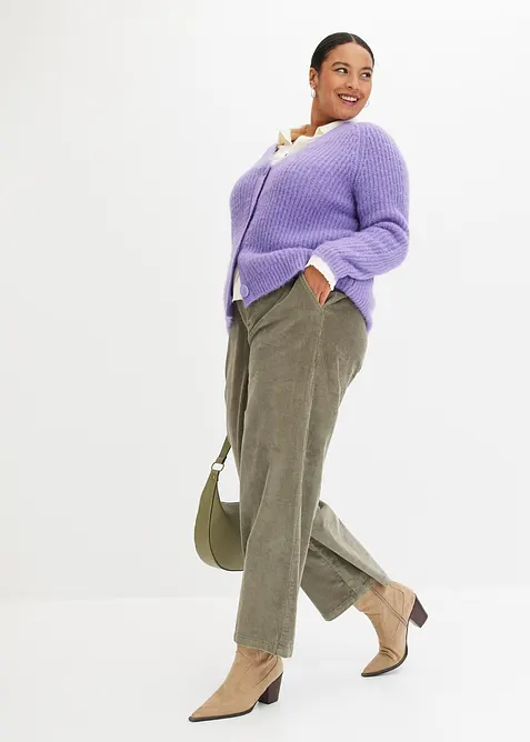 Cardigan i grov ribbestrikk, bonprix