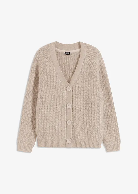 Cardigan i grov ribbestrikk, bonprix
