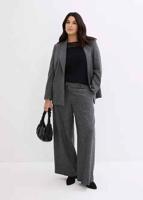 Ullblazer med fiskebensmønster, bonprix