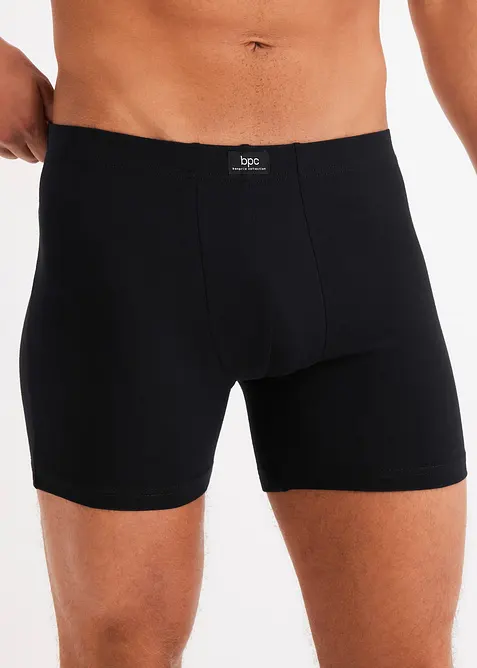 Boksershorts med bomull i ettersittende modell med lange ben (5-pack), bonprix