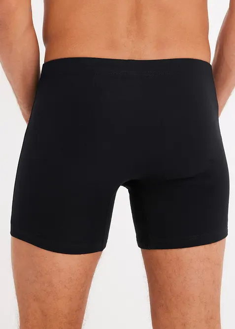 Boksershorts med bomull i ettersittende modell med lange ben (5-pack), bonprix