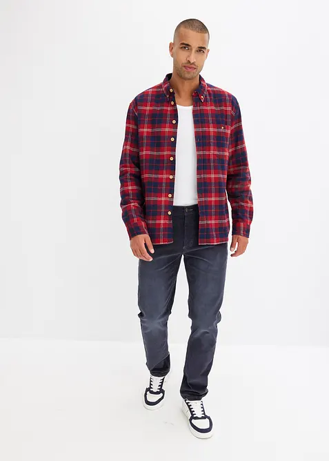 Flanellskjorte med varmt fleecefôr, bonprix