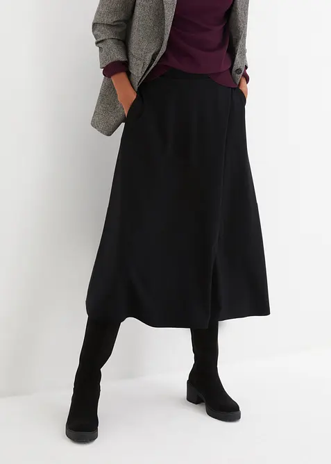 Midiskjørt av viskosemiks, bonprix