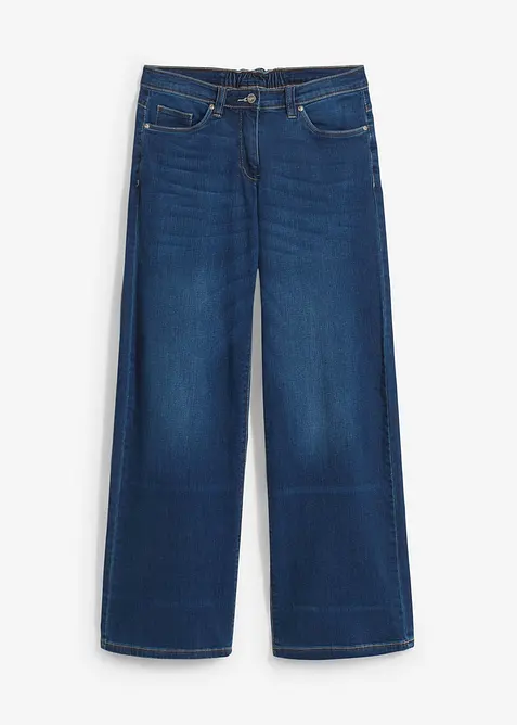 Wide Leg-jeans Mid Waist, komfortlinning, bonprix