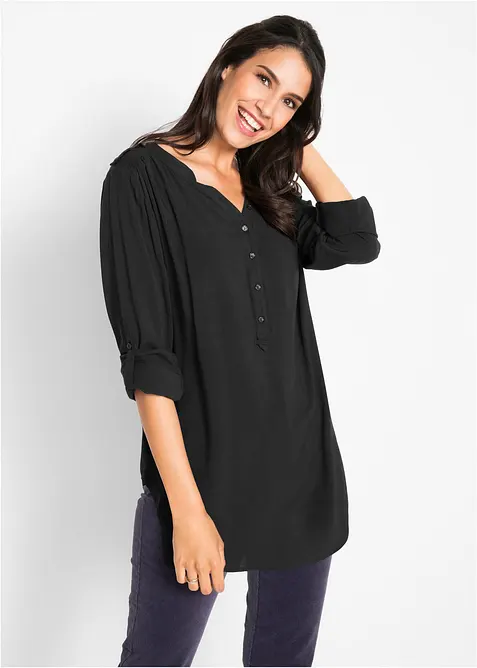 Blusetunika i myk viskose, bonprix