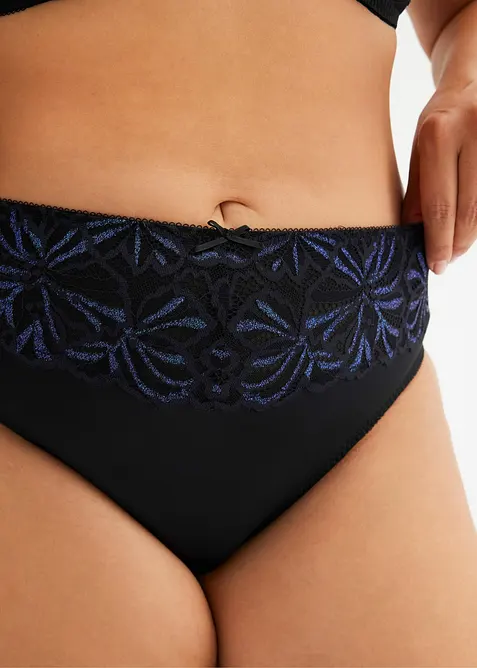 Truse med høy midje og flerfarget glittergarn, bonprix