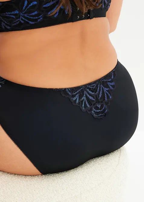 Truse med høy midje og flerfarget glittergarn, bonprix