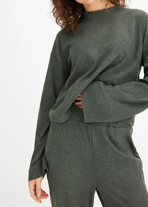 Oversized loungewear-kosedress i mykt ribbet materiale, bonprix