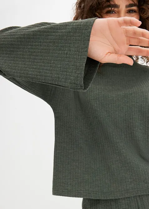 Oversized loungewear-kosedress i mykt ribbet materiale, bonprix