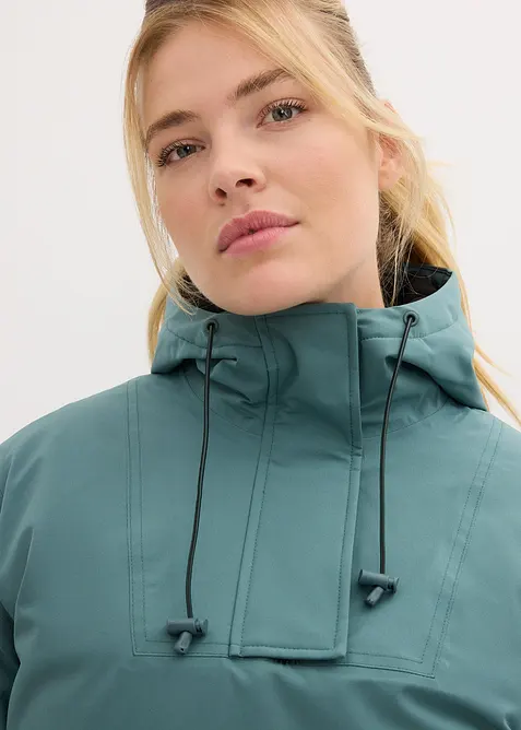 Ski-funksjonsjakke i pull on-modell med fleecefôr, vanntett, bonprix