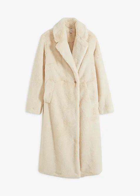 K&aring;pe i fuskepels med krage med slag, bonprix